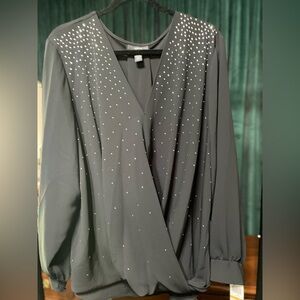 Alfani Blouse with Sparkling Accents